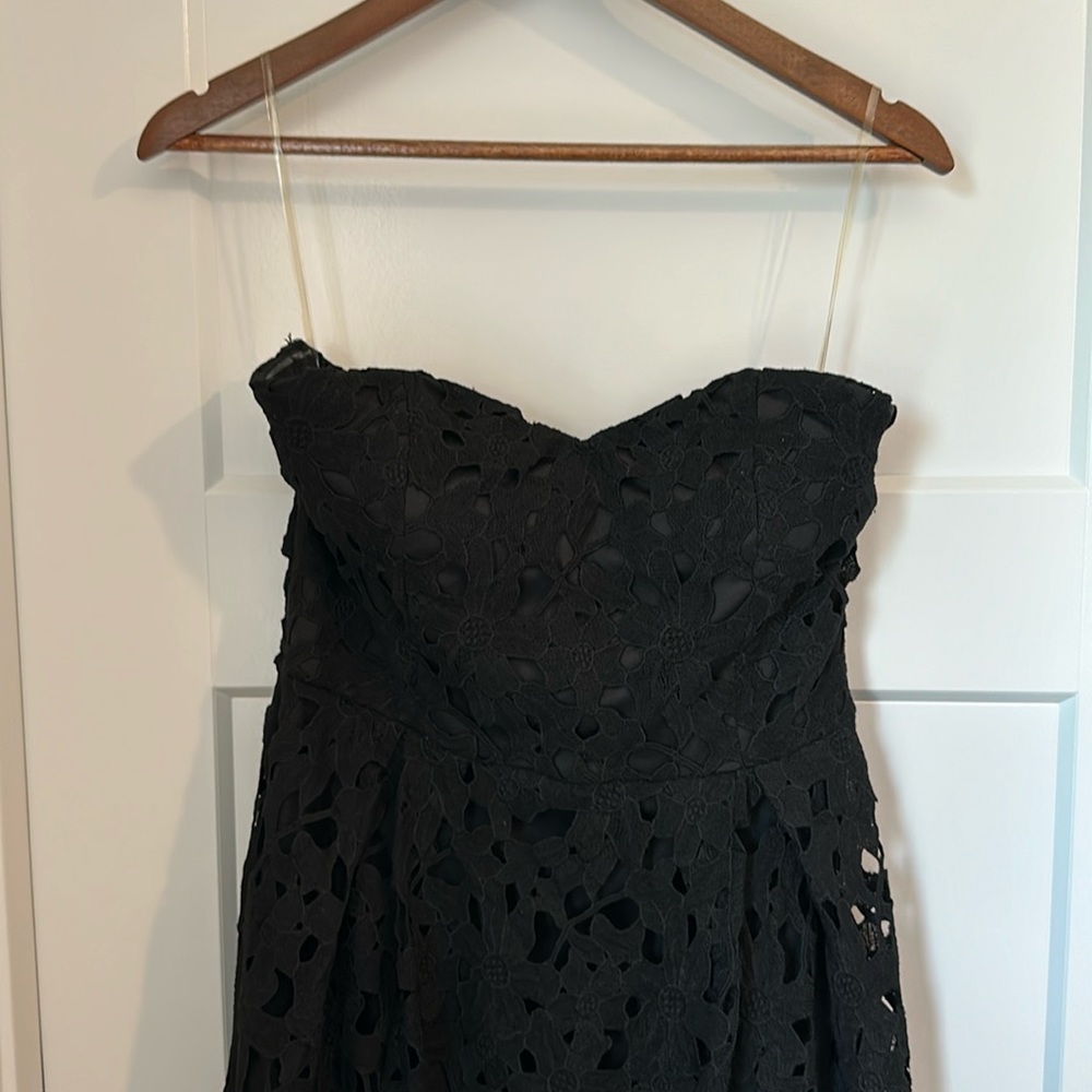Alya black midi floral dress